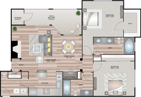 Xi 2 bedroom 2 bathroom